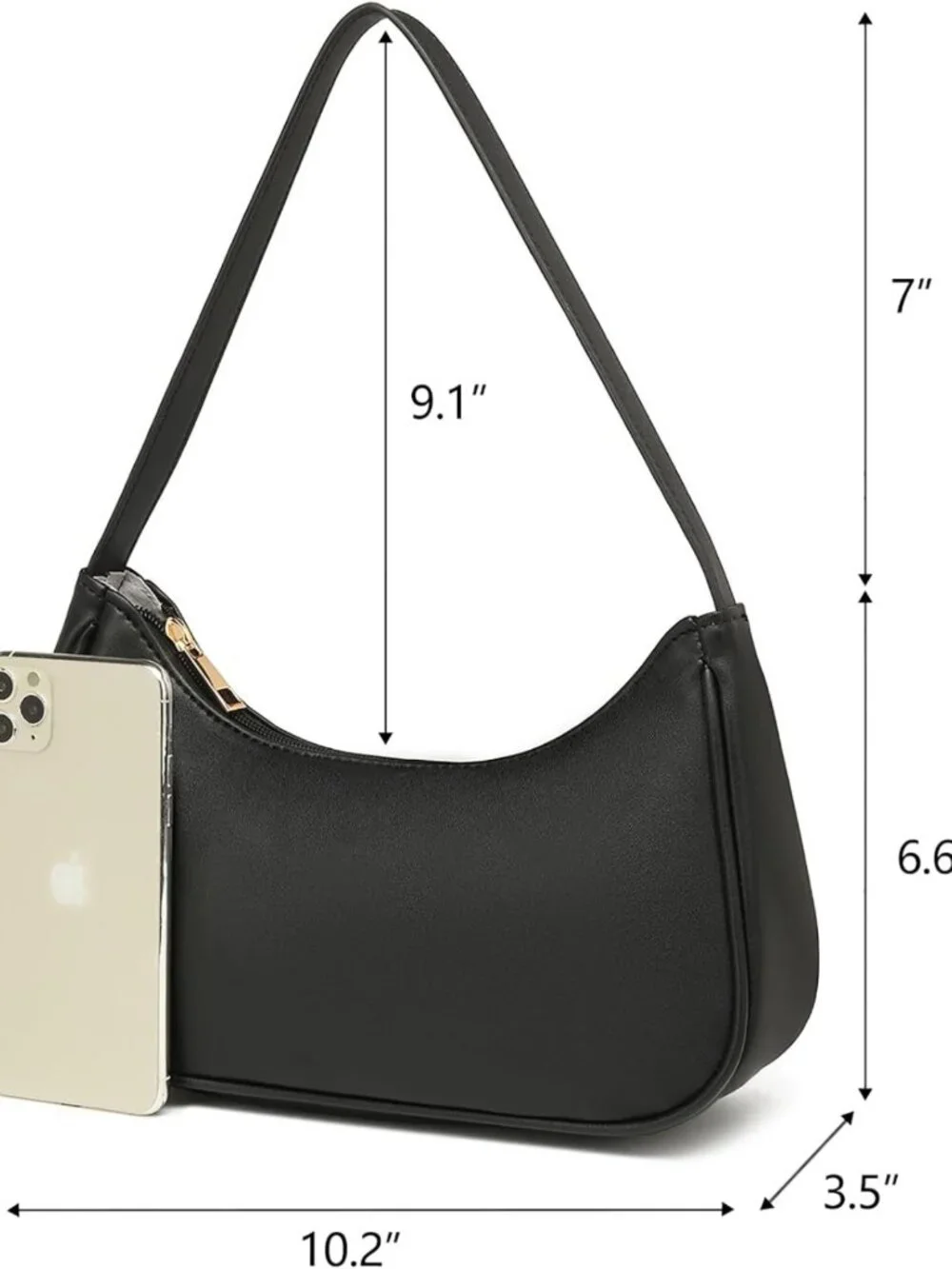 Chic Vegan Leather Hobo Tote Bag for Women | Stylish Sling Clutch with Zipper